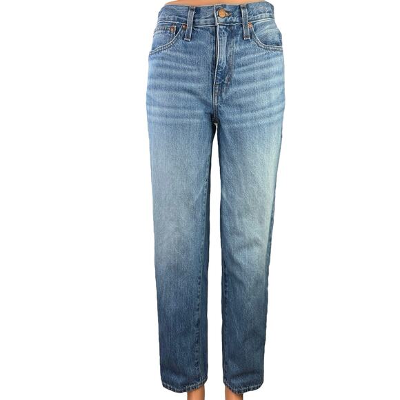 Madewell Denim - Madewell The Slouchy Boy Jean Blue Denim Straight Leg Medium Wash Jeans Size 23